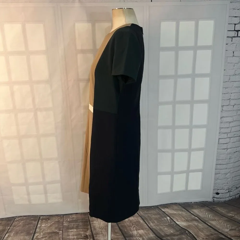 Boss Hugo Boss short sleeve colorblock business professional sheath dress sz 10 - Picture 7 of 11